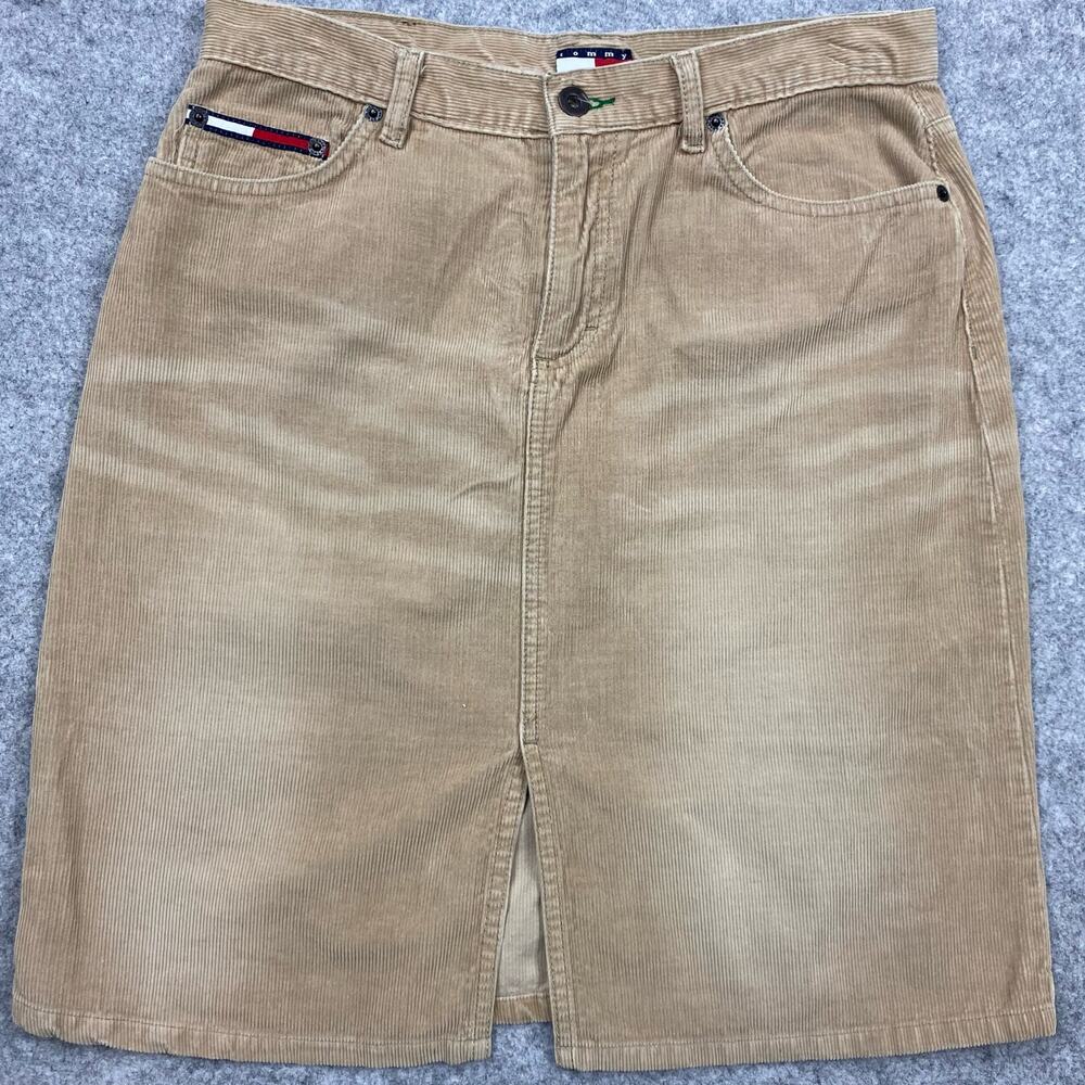 Tommy Hilfiger skirt women’s 9‎ 30 vintage corduroy faded Y2k funky cottagecore